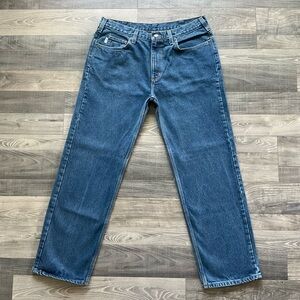38x32 Carhartt Straight Leg Relaxed Fit Jeans Men’s Blue 100% Cotton B460 DVB